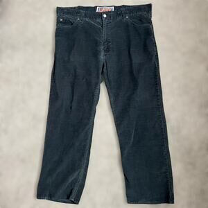Levi's 549 Corduroy Pants 42 Men Black Low Loose Straight Y2K Baggy Cotton Blend